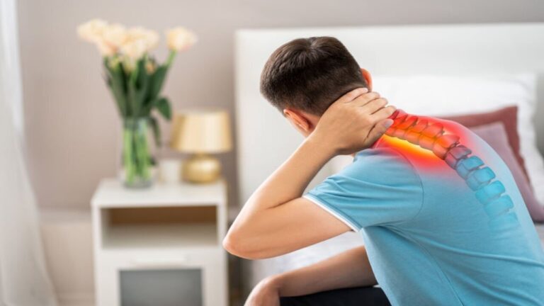 Man Suffering with Neck Pain